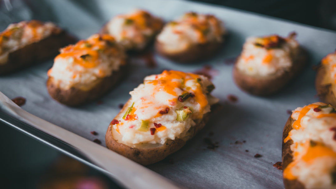 stuffed protein baked potatoes